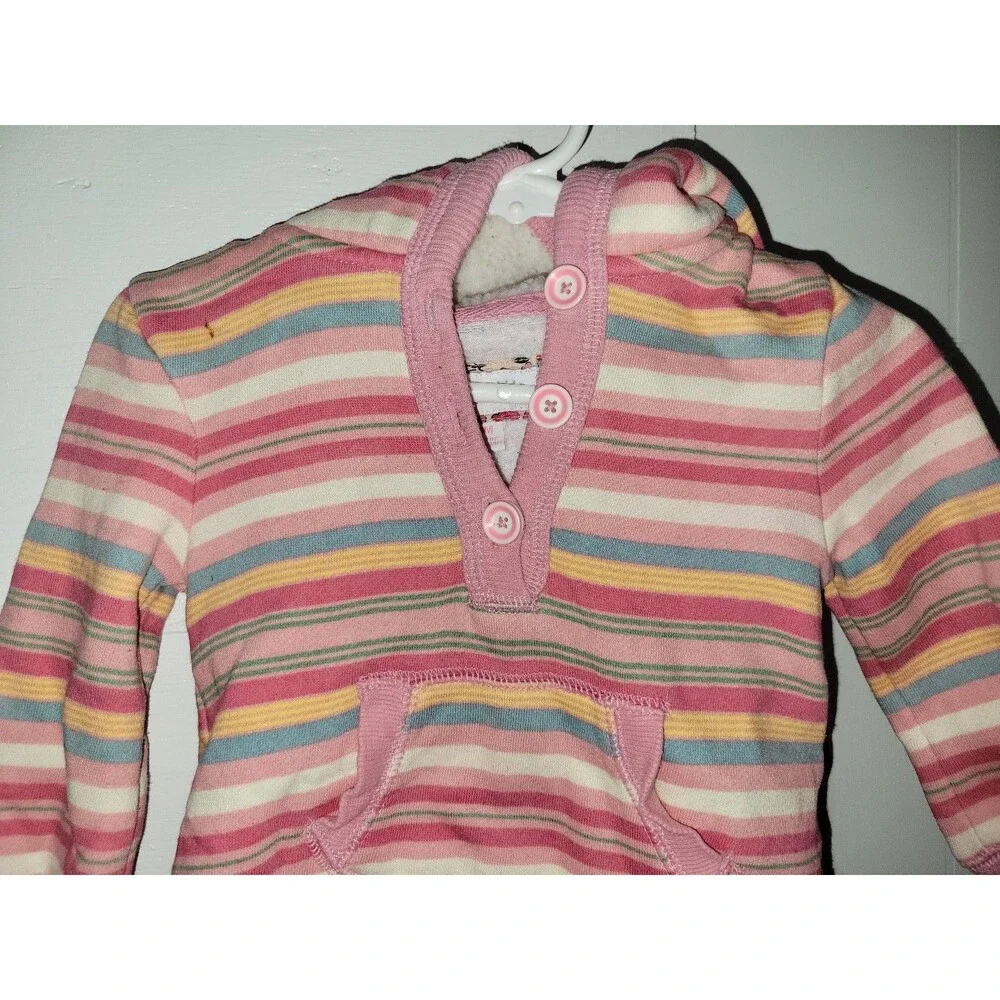 Striped Hooded Pullover Sweatshirt with Pocket AA92